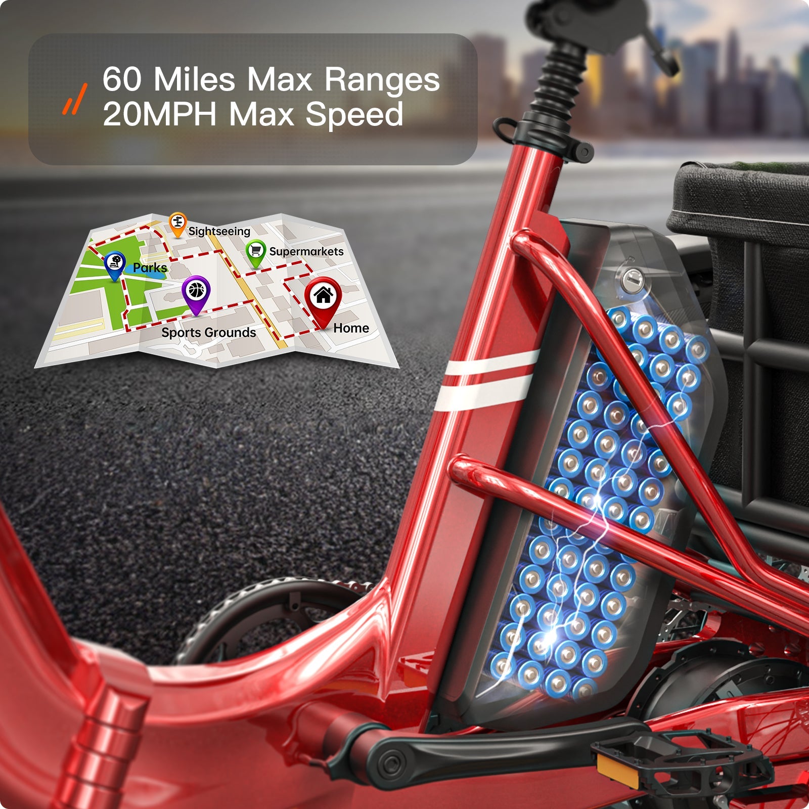 Husky Plus Etrike #Color_Light Red