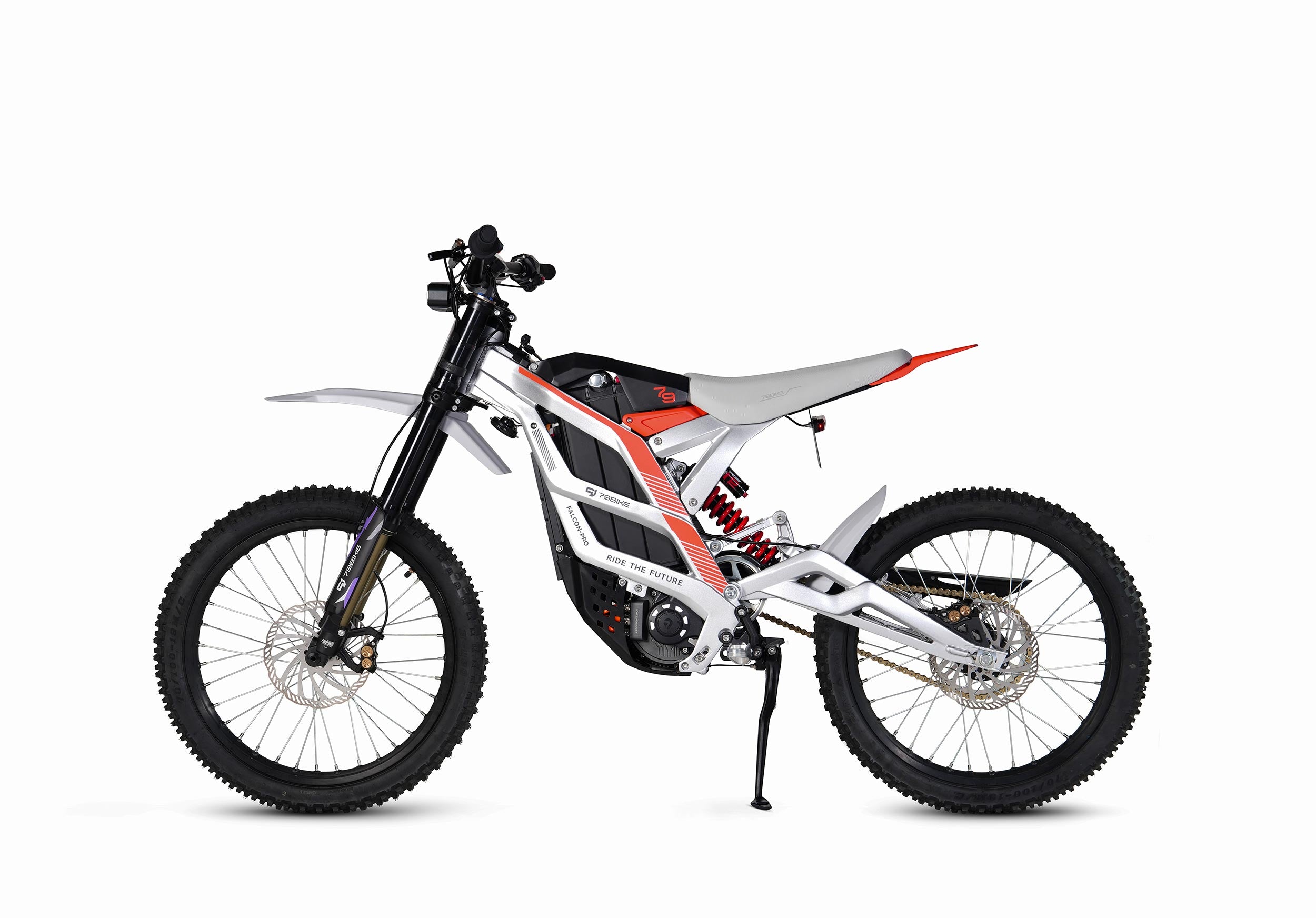 79BIKE Falcon Pro Silver Metallic / Red #Color_Silver Metallic / Red