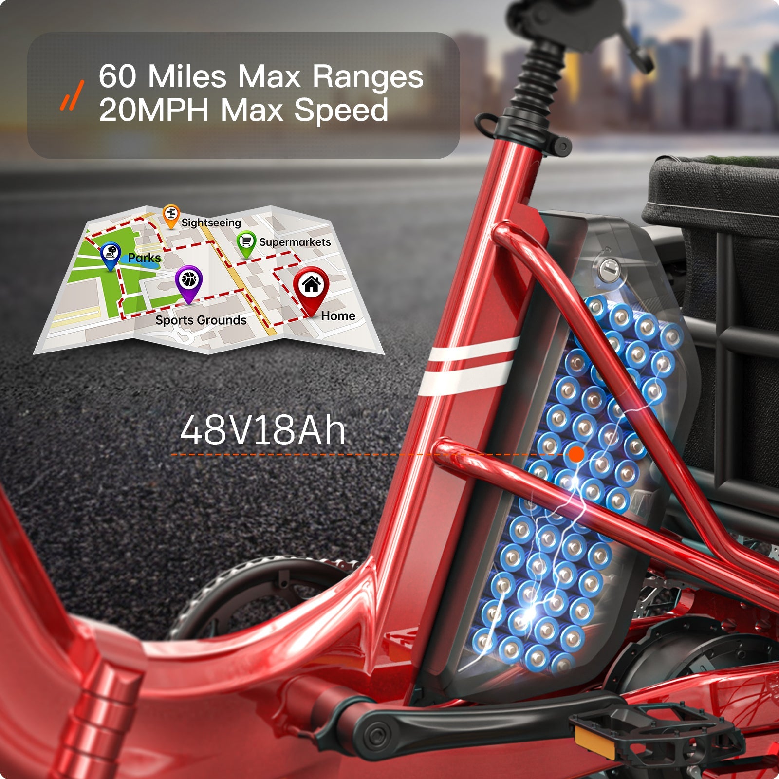 Husky Etrike #Color_Light Red