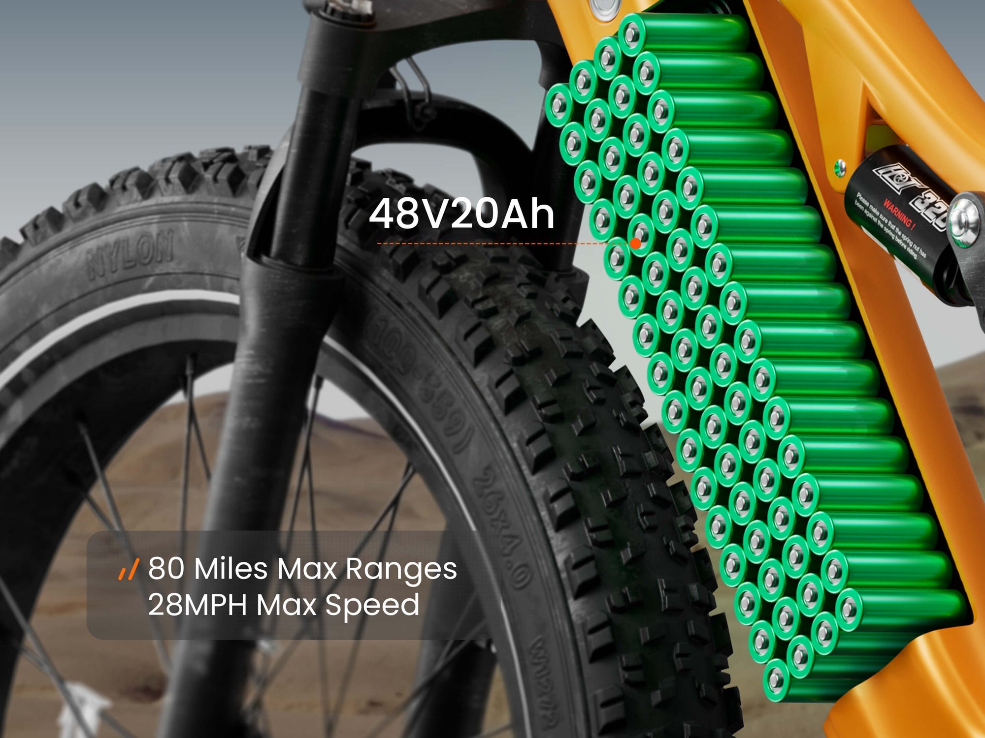 Labrador Pro EbikeOrange / Detachable Display #Color_Orange