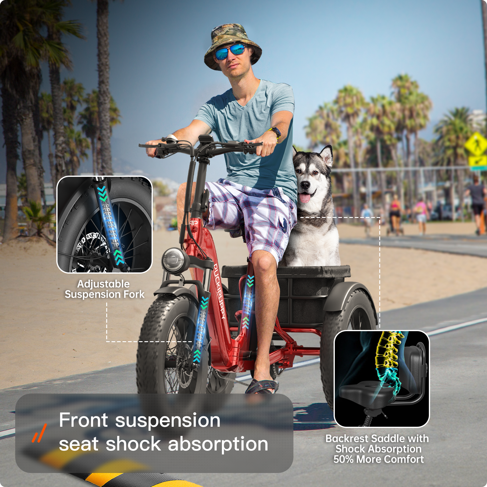 Husky Plus Etrike #Color_Light Red