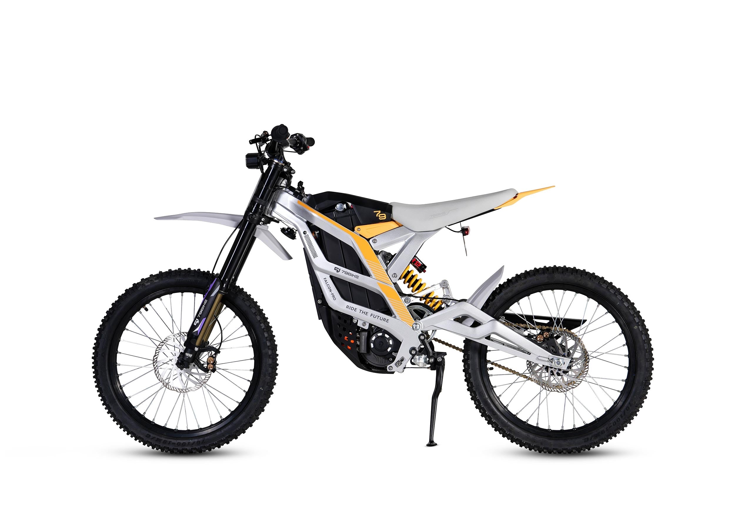 79BIKE Falcon Pro Silver Metallic / Yellow #Color_Silver Metallic / Yellow