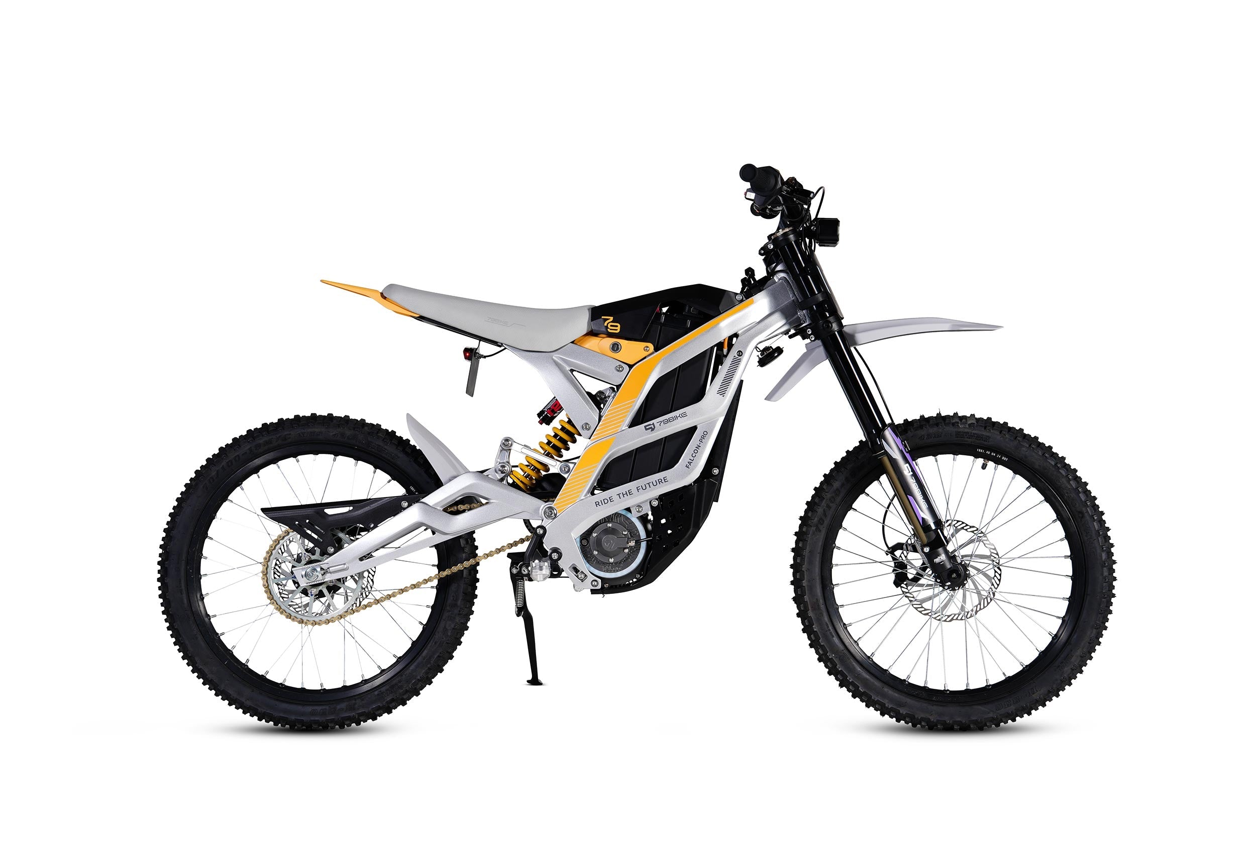 79BIKE Falcon Pro #Color_Silver Metallic / Yellow